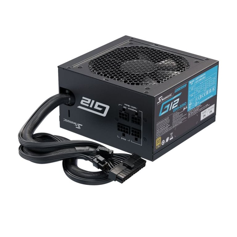 Sea Sonic Seasonic G12 GM Series Netzteil intern ATX12V 80 PLUS Gold Wechselstrom 100 240 V 550 Watt G12 GM 550 Neuf - vue 2