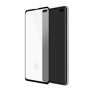 Protector de pantalla de cristal templado de borde a borde para Samsung Galaxy S10+, Negro