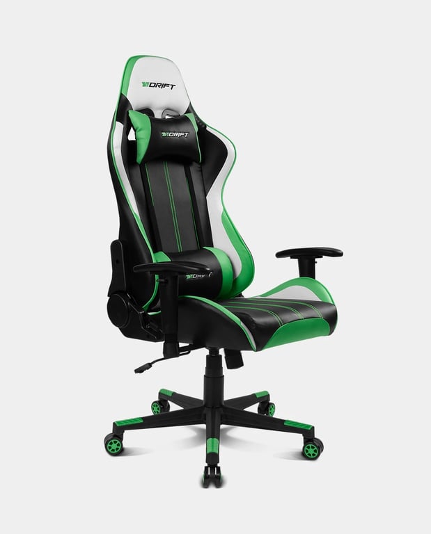 DRIFT DR175 Siège de jeu universel Siège rembourré Noir, Vert, Blanc - Neuf