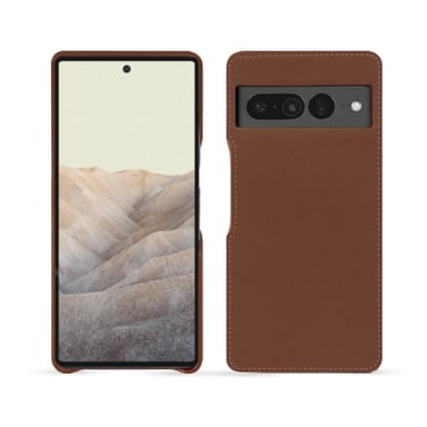 Coque cuir Google Pixel 7 Pro -  - Marron - Cuir lisse