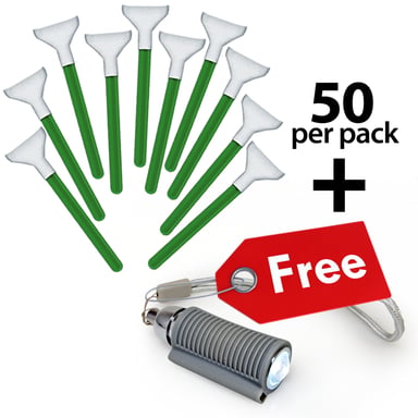 VISIBLEDUST Pack 50 espátulas verdes ultra MXD-100 1,0X 24mm