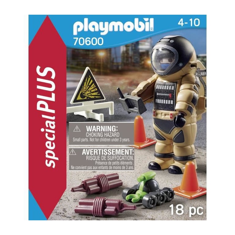 Figurine Démineur Playmobil La Boîte Avec Accessoires Inclus - vue 3