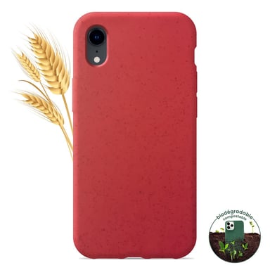 Coque silicone unie Biodégradable Rouge compatible Apple iPhone XR