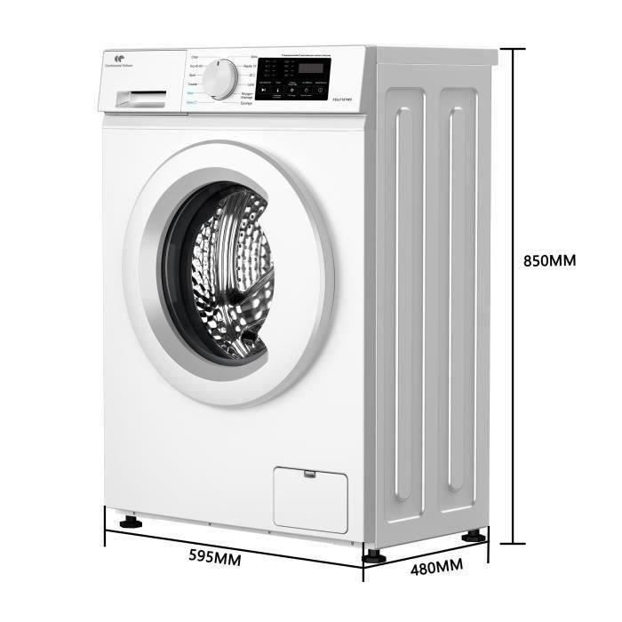 Lave linge hublot CONTINENTAL EDISON CELL712IW3 7 kg Induction 60 cm 1200 trsmin - vue 4