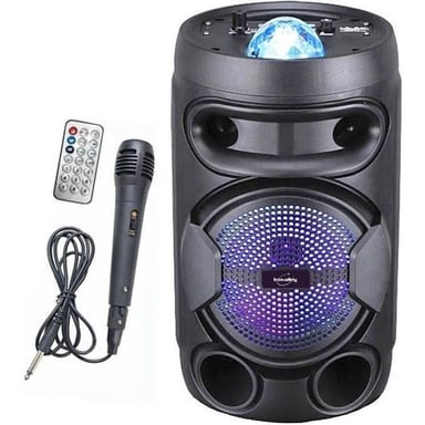 INOVALLEY KA02 BOWL- Altoparlante Bluetooth 400W - Funzione Karaoke - Palla caleidoscopica a LED multicolore - Porta USB, Micro-SD
