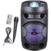 INOVALLEY KA02 BOWL- Altavoz Bluetooth 400W - Función Karaoke - Bola caleidoscopio LED multicolor - Puerto USB, Micro-SD