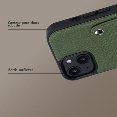 Selencia Coque Riva avec porte-cartes pour Apple iPhone 14 / 13 - Sage Green