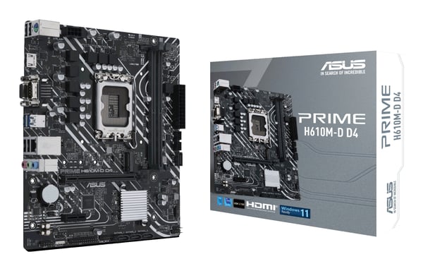 ASUS PRIME H610M-D D4 Intel H610 LGA 1700 micro ATX - Neuf