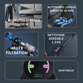 Aspirateur Balai Rowenta X-Pert 5.80 – 150 W, Autonomie 40 min, 6 Accessoires Inclus - vue 6