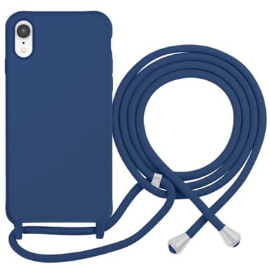 Moxie Funda para iPhone XR de TPU Premium Color Lace con cordón para el cuello Azul marino