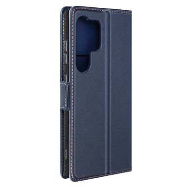Etui pour Samsung S24 Ultra Portefeuille Support Rabat magnétique Bleu nuit