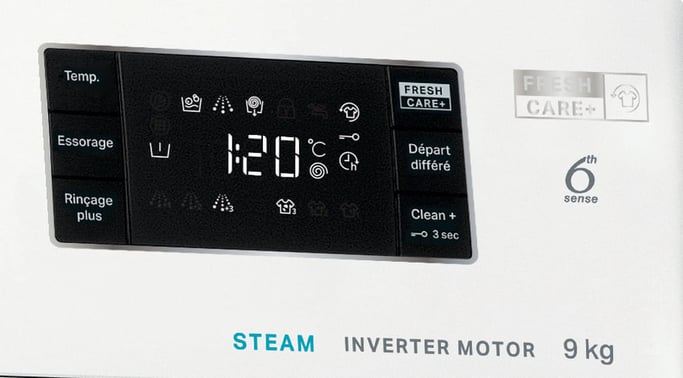 Lave-linge frontal Whirlpool FFBS 9479 WV FR 9 kg 1400 tr/min FreshCare+ Steam Refresh Moteur induction Blanc