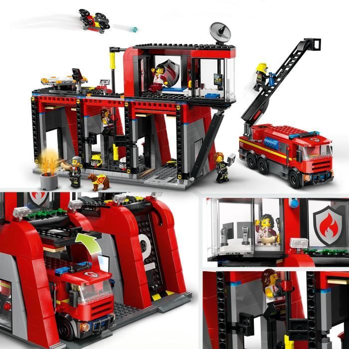 Lego City La Caserne Et Le Camion De Pompiers 60414 Lego - vue 4