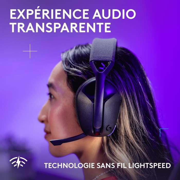 G321 Lightspeed - Casque PC gaming sans fil Logitech - Noir - Neuf