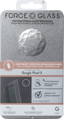 Protège écran Google Pixel 3 2.5D Original Garanti à vie Force Glass