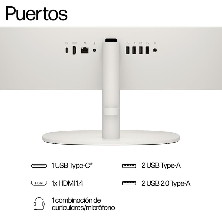 PC Tout en un HP 22 dg0004ns 21 5 Intel N100 8 Go RAM SSD QWERTY espagnol - vue 4