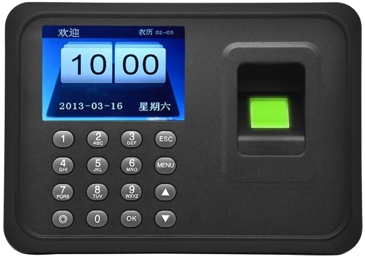 Badgeuse Numérique Écran Couleur Économiseur D'Énergie Boutons de Contrôle Noir YONIS