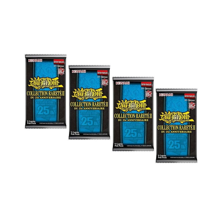 Set de 4 Boosters Cartes Collection Rareté II 25e Anniversaire Neuf