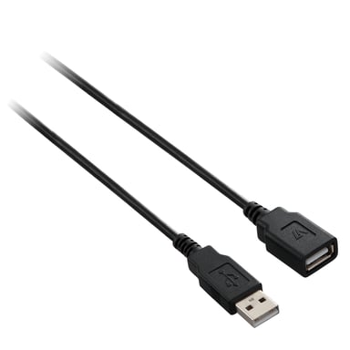 V7 Cavo di prolunga USB 2.0 A femmina a USB 2.0 A maschio, nero 1,8 m 6ft