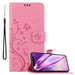 Coque pour Apple iPhone XS MAX en ROSE FLORAL Housse de protection Étui au design floral avec fermeture magnétique, fonction de support et emplacements pour cartes