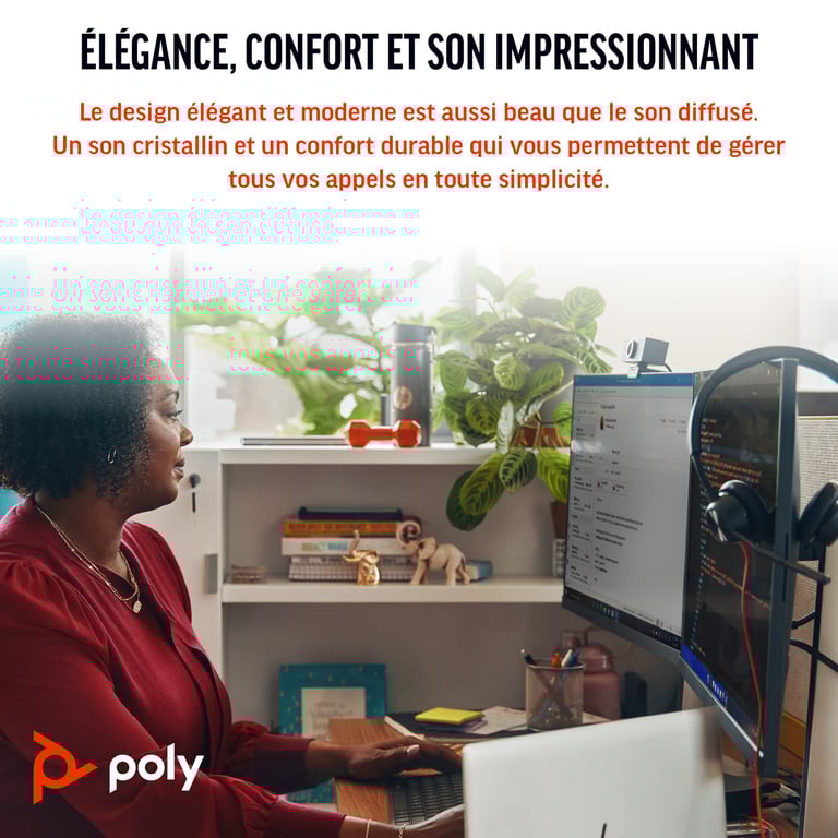 POLY Micro casque Blackwire 3320 stéréo USB C + adaptateur USB CA Neuf - vue 3