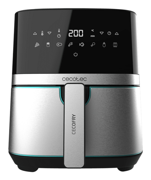 Cecotec 03315 friteuse Unique 5,5 L Autonome 1700 W Friteuse d'air chaud Noir, Acier inoxydable - Neuf