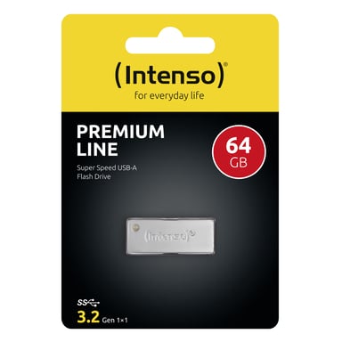 Intenso Premium Line 64 GB Unità flash USB USB Type-A 3.2 Gen 1 (3.1 Gen 1) Argento
