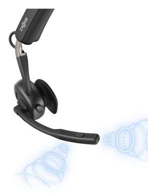 SHOKZ Openmeet Casque Sans fil Crochets auriculaires Bureau/Centre d'appels USB Type-C Bluetooth Noir