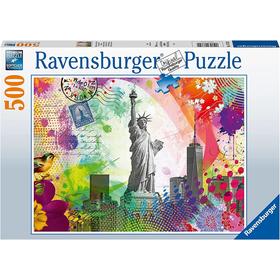 Puzzle 500 pièces : Carte postale de New York Ravensburger France
