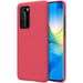 Nillkin Funda para Huawei P40 Serie Super Frosted Shield Compatible con Carga Qi Rojo