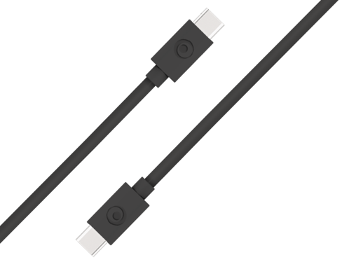 Câble USB C/USB C 1,2m Noir - 100% Plastique recyclé Bigben