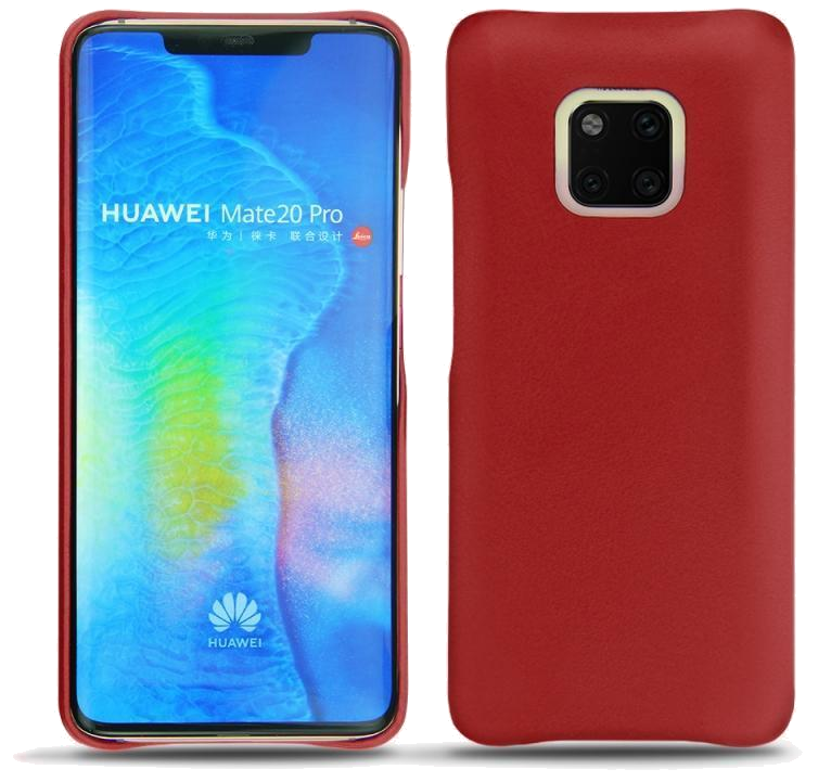 Coque cuir Huawei Mate 20 Pro - Coque arrièreRouge