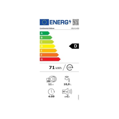 Lavastoviglie a libera installazione - CONTINENTAL EDISON - CELV1145S - 45 CM - Argento