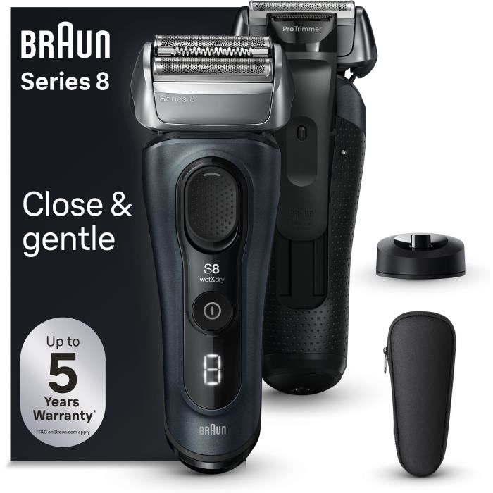 Rasoir - BRAUN - SERIES 8 8513s - 4 éléments rasage - Wet&Dry - 60 min - Noir - Neuf