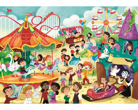 Clementoni Luna Park Puzzle 60 pezzi multicolore per bambini