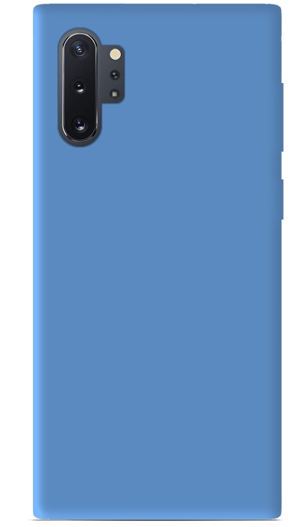 Coque silicone unie compatible Mat Bleu Samsung Galaxy Note 10 Plus