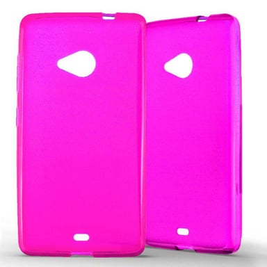 Coque silicone unie compatible Givré Rose Nokia Lumia 535