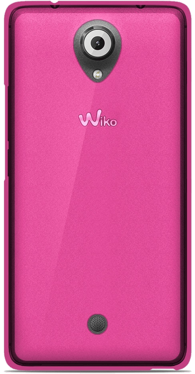 Coque silicone unie compatible Givré Rose Wiko U Feel