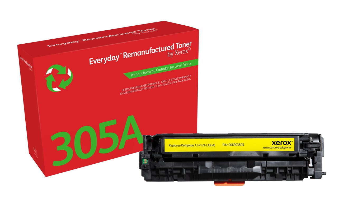 Xerox Everyday Toner Jaune équivalent à HP CE412A 2600 Pages 006R03805 - vue 3