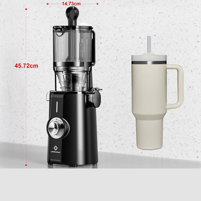 Extracteur De Jus LINKChef SJ-051-EU-BL – 200 W, 1,2 L, Technologie À Froid - vue 2