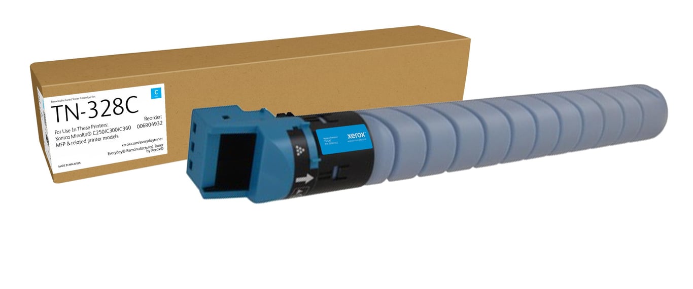 Xerox Cyan compatible remanufacturé cartouche de toner alternative pour : Konica Minolta AAV8450 programme de retours World Alliance - vue 2