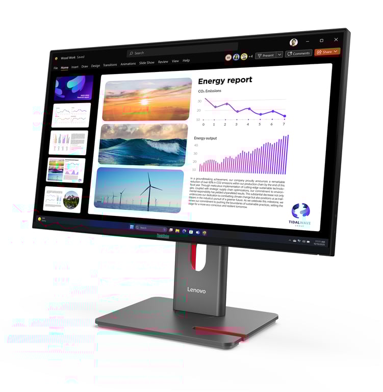 Lenovo ThinkVision P24Q 40 écran plat de PC 60 5 cm 23.8 2560 x 1440 pixels Quad HD LCD Neuf - vue 3