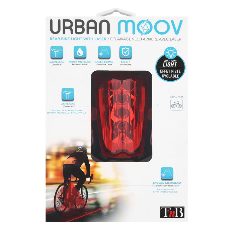 URBAN MOOV LED & faisceaux arriere velo - vue 3