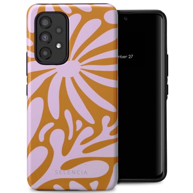 Selencia Coque arrière Vivid pour Samsung Galaxy A53 - Modern Bloom Pink