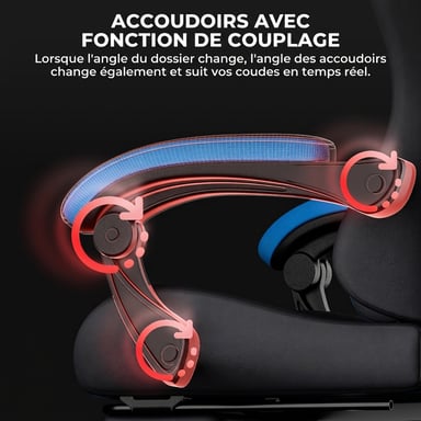 Sedia Gaming Ergonomica Roline Poltrona Gamer Adulti Nera e Blu