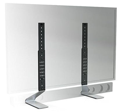 Supporto TV ERARD 035300 Piede Universale Acciaio 5mm per Schermi 20-50'' con Supporto Soundbar Argento/Nero