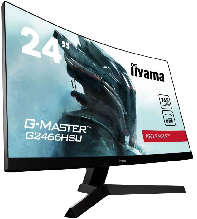 Ecran PC Gamer Incurvé - IIYAMA G-Master Red Eagle G2466HSU-B1 - 23,6 FHD - Dalle VA - 1ms - 165Hz -