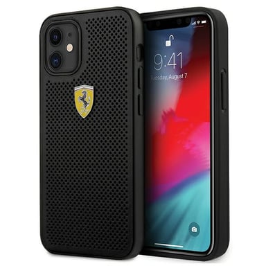 Funda Ferrari para iPhone 12 mini 5.4'' Negra On Track Perforada