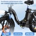 Vélo électrique pliable 20''  EK6- Batterie amovible 48V 15Ah Moteur 250W  - Freins à Double Disque - Noir