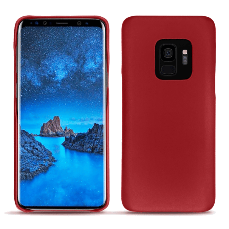 Coque cuir Samsung Galaxy S9 - Coque arrièreRouge